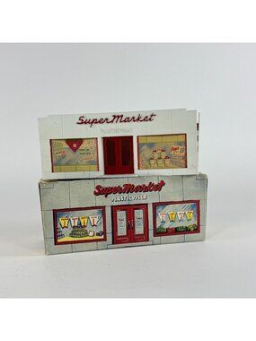 Vintage Plasticville SuperMarket Building Kit Complete W/Original Box HO Scale